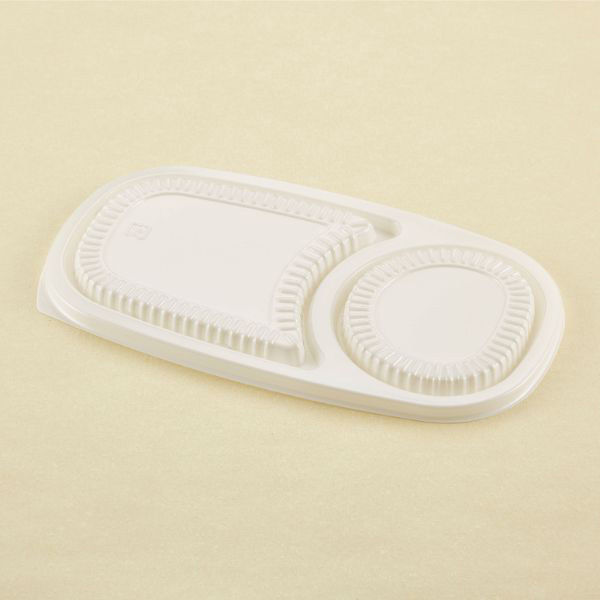 青葉紙業 カレー容器 中(蓋)HI白色 600枚(50枚×12) 251129 1ケース(600枚入(50枚×12袋))（直送品）