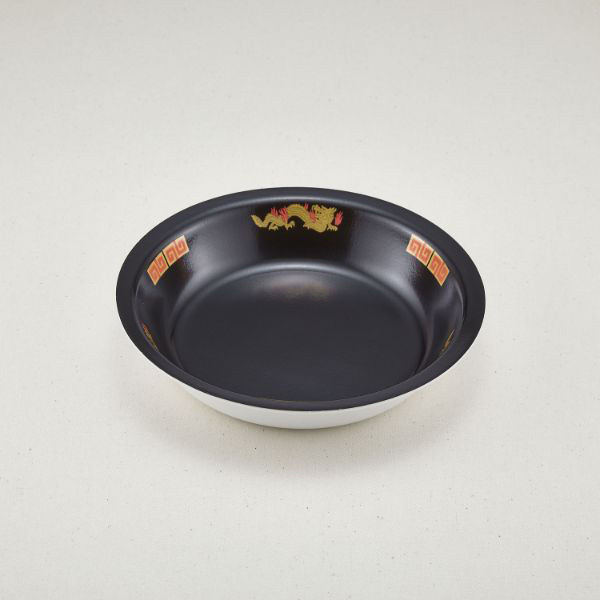 青葉紙業 丸丼容器 まるざら 185(本体)黒龍 600枚(50枚×12) 222327 1ケース(600枚入(50枚×12袋))（直送品）