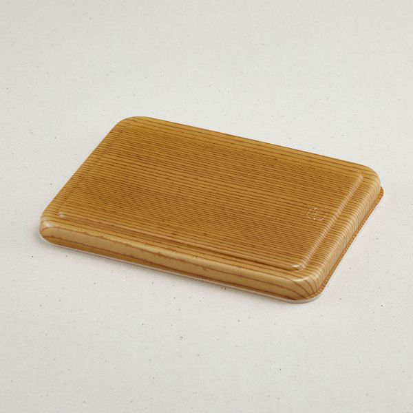 青葉紙業 弁当容器 B-4 蓋 もくめ 700枚(50枚×14) 201602 1ケース(700枚入(50枚×14袋))（直送品）