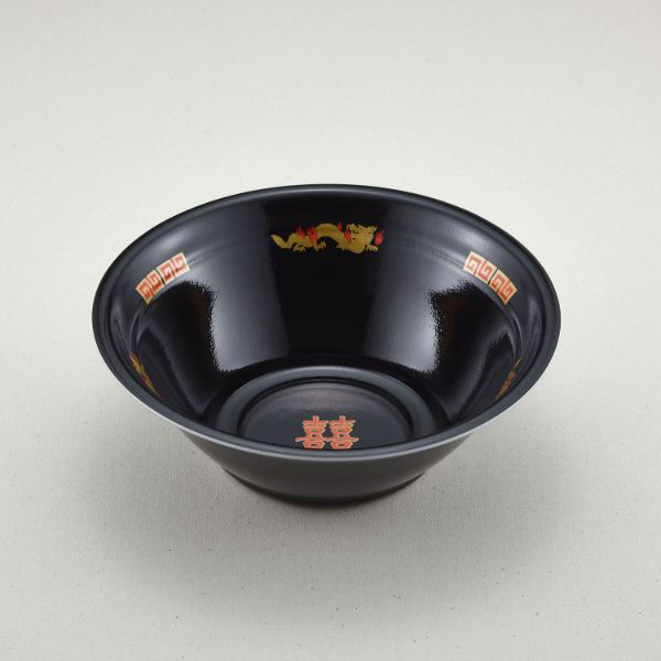 青葉紙業 麺容器 ラーメン 大(本体)黒龍 400枚(50枚×8) 221743 1ケース(400枚入(50枚×8袋))（直送品）