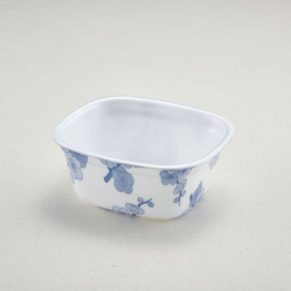 青葉紙業 角丼容器 たま重 本体 うめ 800枚(100枚×8) 220608 1ケース(800枚入(100枚×8袋))（直送品）