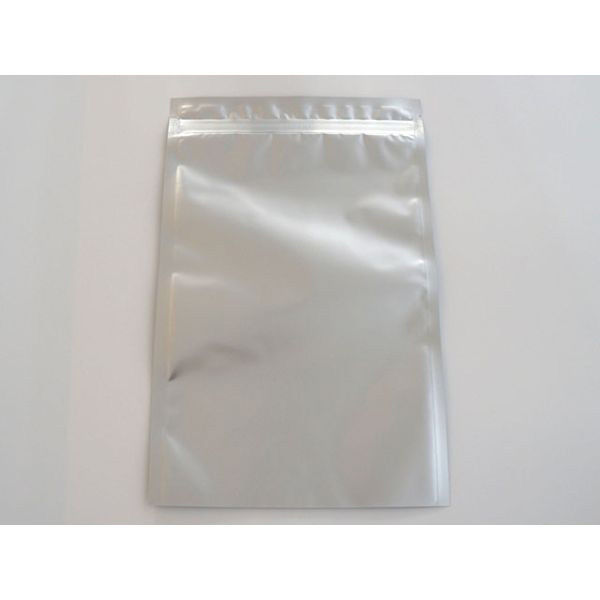 チャック付袋 片面銀アルミマットチャック袋 180×285mm AS-4 500枚(100枚×5) 1ケース(500枚入(100枚×5袋))（直送品）
