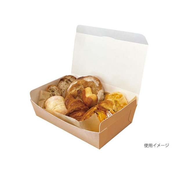 ヤマニパッケージ 軽食用 10-400 フードBOX L 100枚(20枚×5) 1ケース(100枚入(20枚×5袋))（直送品）