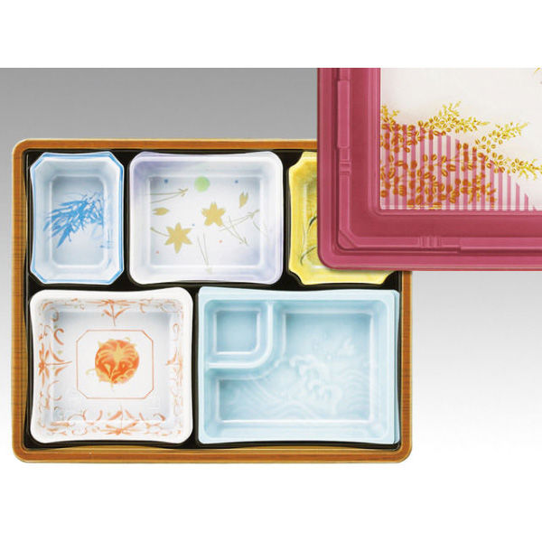 アヅミ産業 仕出弁当 T-110 松花堂パック蓋パールワイン 100枚(20枚×5) 130109 1ケース(100枚入(20枚×5袋))（直送品）