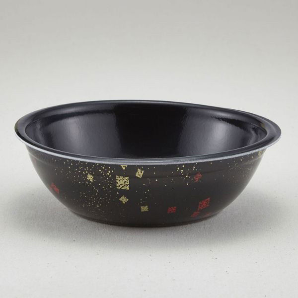 青葉紙業 どんぶり容器 SD-170 本体 耐熱黒まきえ内黒 450枚(50枚×9) 205023 1ケース(450枚入(50枚×9袋))（直送品）