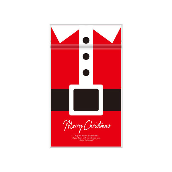 ポリ袋・真空袋 20-1960S チャック付スタンド袋 サンタ 500枚(50枚×10) 1ケース(500枚入(50枚×10袋))（直送品）