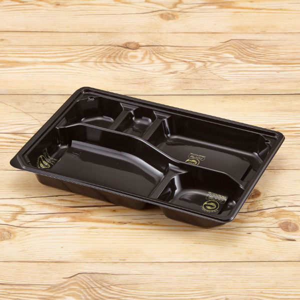 青葉紙業 弁当容器 EA-263NS(黒)本体 600枚(50枚×12) 247006 1ケース(600枚入(50枚×12袋))（直送品）