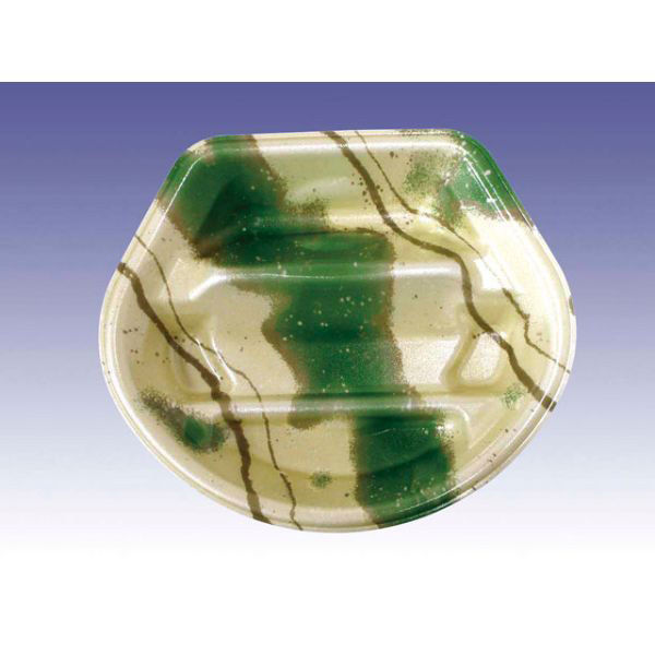 デンカポリマー 惣菜容器 夢扇10本体 かすみ野 600枚(50枚×12) 53493 1ケース(600枚入(50枚×12袋))（直送品）