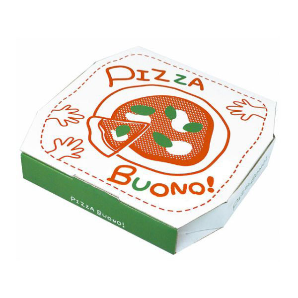 ヤマニパッケージ ピザ箱 12-170 ピザボノ柄10インチ 100枚(1枚×100) 1ケース(100枚入(50枚×2袋))（直送品）