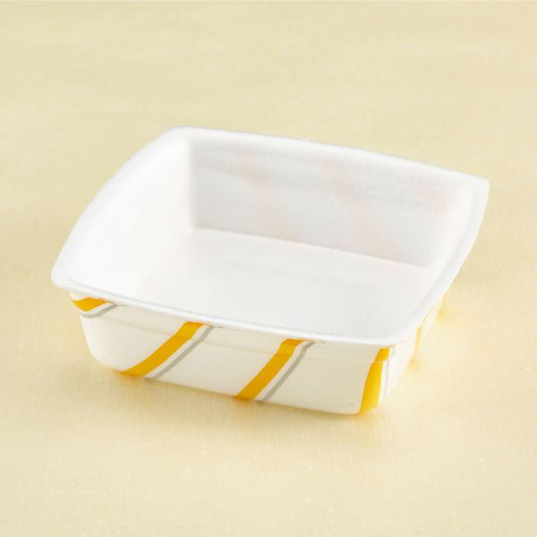 青葉紙業 サラダ容器 サラダカップ 中 ストライプ 1200枚(100枚×12) 240211 1ケース(1200枚入(100枚×12袋))（直送品）