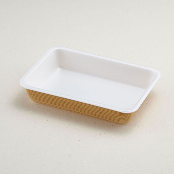 青葉紙業 弁当容器 B-2(本体)もくめ 600枚(50枚×12) 201202 1ケース(600枚入(50枚×12袋))（直送品）