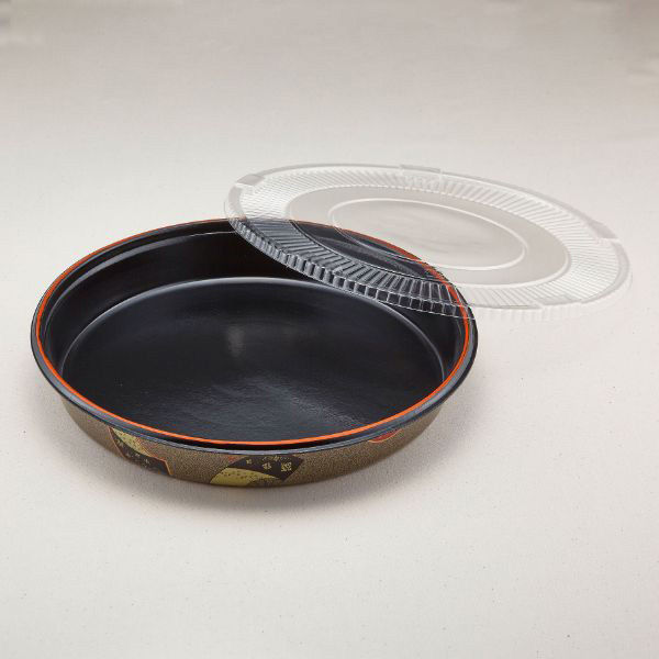 青葉紙業 寿司容器 すし桶 4 まいおうぎ透明セット 120枚(20枚×6) 254069 1ケース(120枚入(20枚×6袋))（直送品）