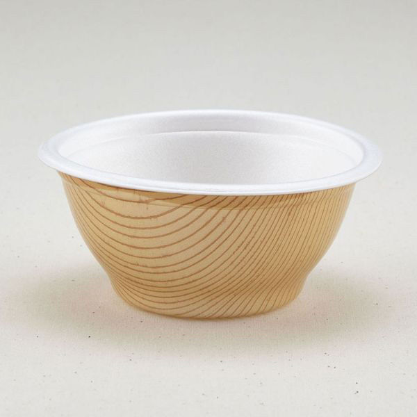 青葉紙業 どんぶり容器 D-7 本体 もくめ 1000枚(50枚×20) 206052 1ケース(1000枚入(50枚×20袋))（直送品）