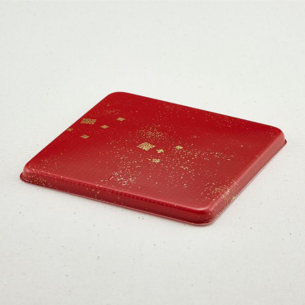 青葉紙業 角丼容器 角折 40 蓋 NDまきえ 900枚(50枚×18) 270014 1ケース(900枚入(50枚×18袋))（直送品）