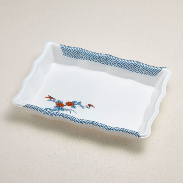 青葉紙業 刺身容器 なみざら 50 きく 600枚(50枚×12) 230828 1ケース(600枚入(50枚×12袋))（直送品）