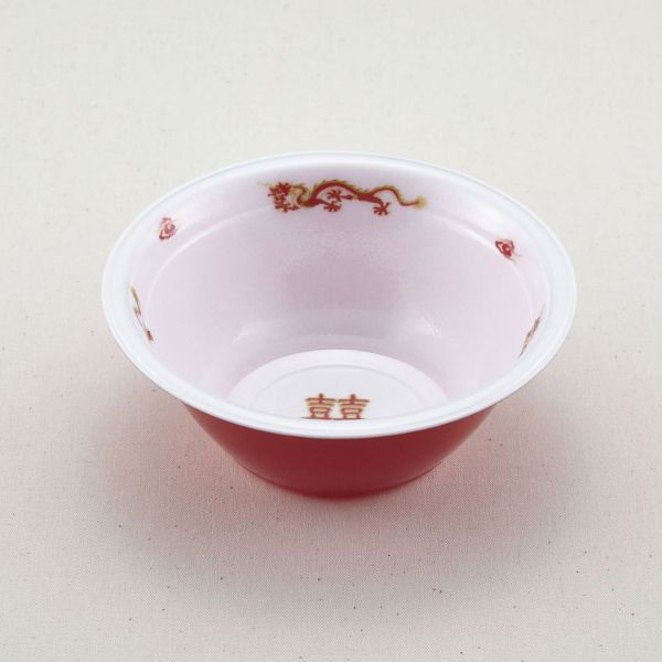 青葉紙業 麺容器 ラーメン 小(本体)龍外赤 600枚(50枚×12) 221331 1ケース(600枚入(50枚×12袋))（直送品）