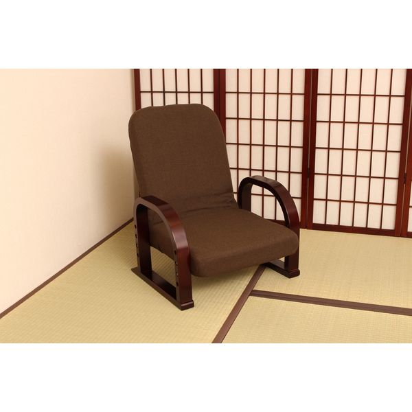 タック 座椅子 ブラウン 本体サイズ(約):1脚当たり/幅42×奥行42×高さ
