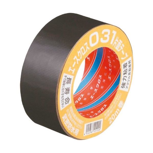 光洋化学 エースクロス031黒 100mm×20m 031 10020BK 1セット(10巻) 200-3875（直送品）