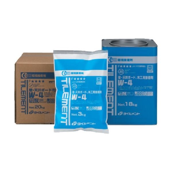 タイルメント TILEMENT Wー4 エコ 20kg ダンボール 23210202 1缶 132-5888（直送品）