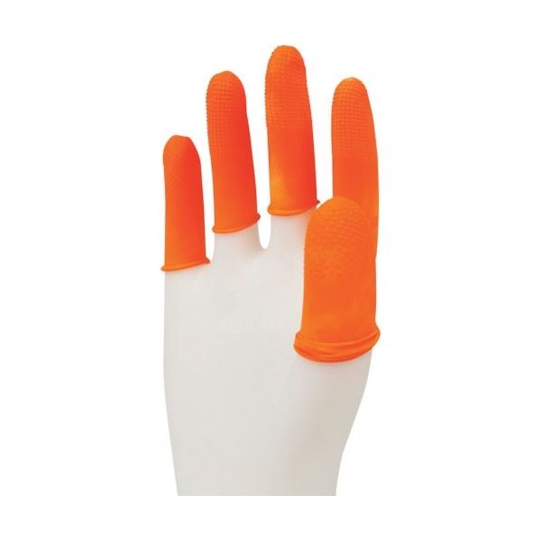 セーフラン安全用品 セーフラン 指サック(すべり止め付き) Mサイズ ラテックス オレンジ 500g(約500個) J2399-M 1袋（直送品）