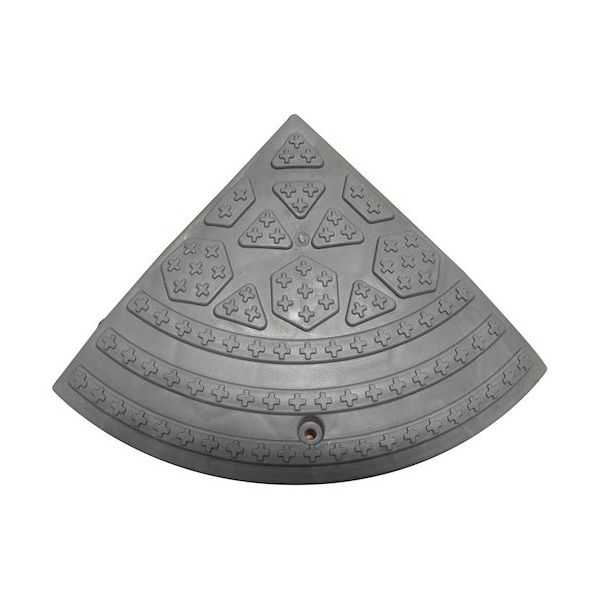 セーフラン安全用品 セーフラン 段差プレート コーナー用 グレー 270×270×95×mm 連結用ネジ付属 J2408 1個（直送品）