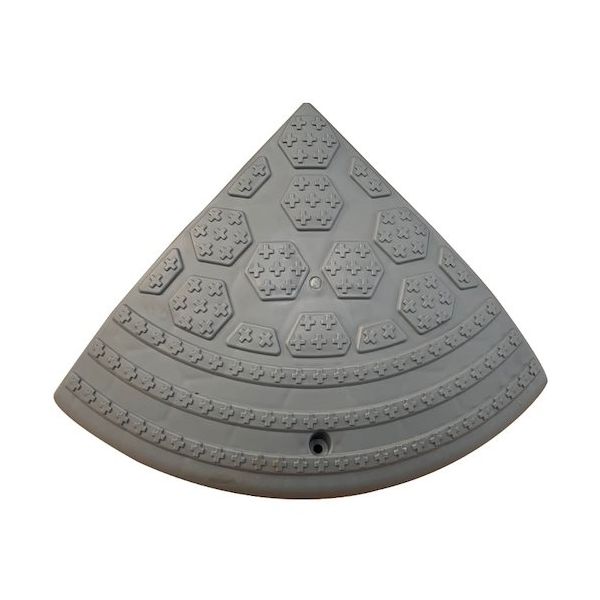 セーフラン安全用品 セーフラン 段差プレート コーナー用 グレー 340×340×150×mm 連結用ネジ付属 J2409 1個（直送品）