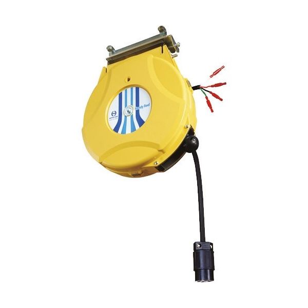 日平機器 日平 リール 200Vコンセントリール ストレート3P接地コンセント イエロー HEP-250S-Y 1台 147-1821（直送品）