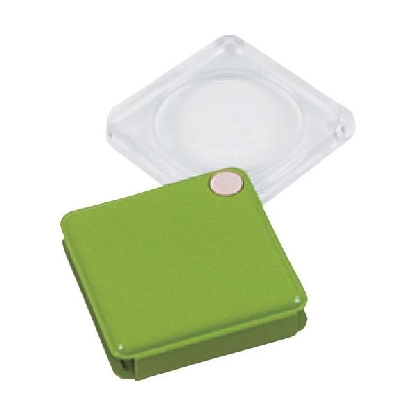 コンテック KONTEC ポケットルーペ 角 グリーン LP-18P 1個 253-2943（直送品）