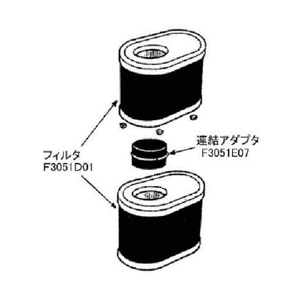ダイヘン フィルタ連結アダプタ F3051E07 1個 851-2987（直送品）