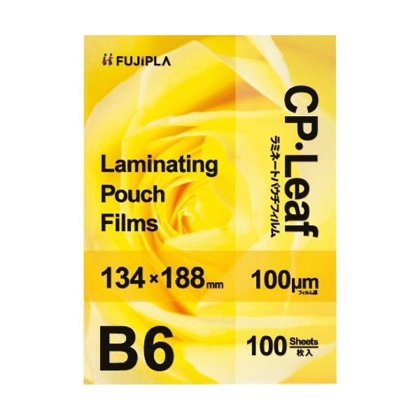 ヒサゴ ラミネートフィルム CPリーフ B6 100μm 100枚入り CP1013418Y 1箱(100枚) 222-7058（直送品）