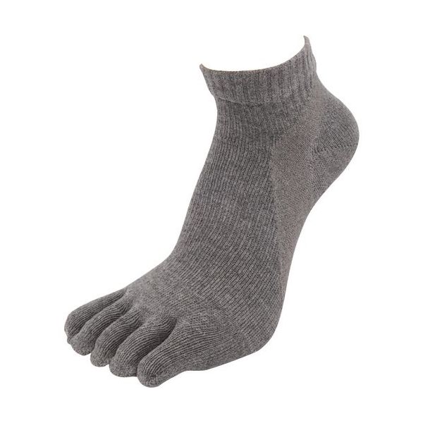 富士手袋工業 富士手袋 足の疲れを考えた 5本指ショート丈3P 195-GR 1組(3足) 198-2416（直送品）