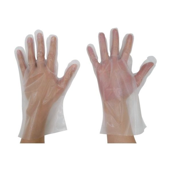 東京パック エンボス手袋五本絞り化粧箱L 半透明 EGK-L 1セット(4000枚:200枚×20箱) 158-7590（直送品）