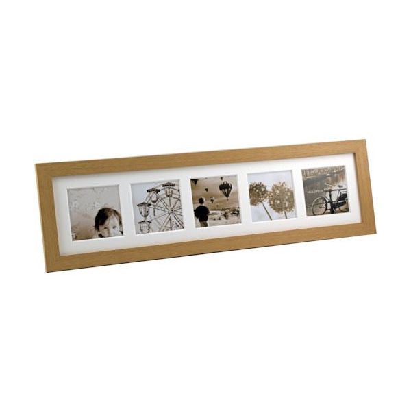 ケンコー・トキナー ケンコー 1250167 写真立て ましかく窓フレーム5窓ナチュラル PSーMSー5ーNA 1枚 414-2636（直送品）
