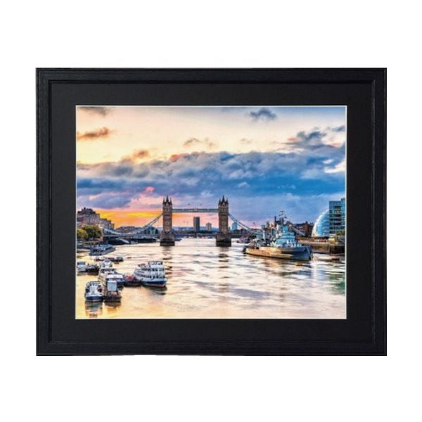 ケンコー・トキナー ケンコー 1250320 木製額縁 コスモス 半切 ブラック MCMーHーBK 1枚 414-2689（直送品）