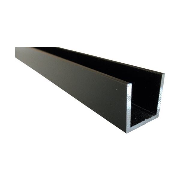 アルインコ アルミチャンネル 15X15X2.0 ブラック 4m FE101K 1本 849-4900（直送品）