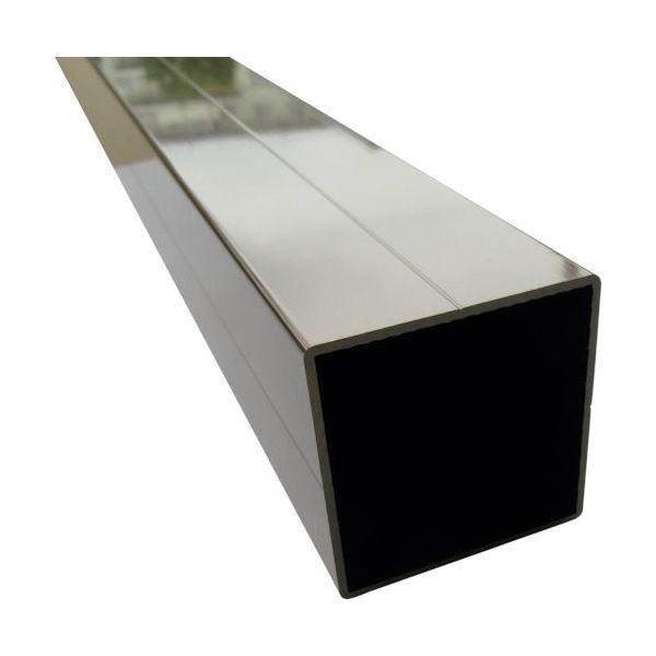アルインコ アルミ角パイプ角R2付V溝1本付50X50X1.6ブラック 2m HP303K 1本 849-5289（直送品）