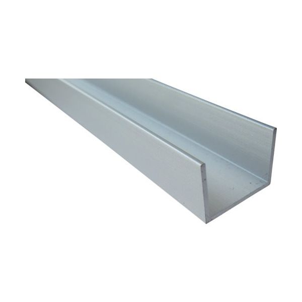 アルインコ アルミチャンネルアングル 21X13.5X1.5 シルバー 2m FM125SL 1本 849-5056（直送品）