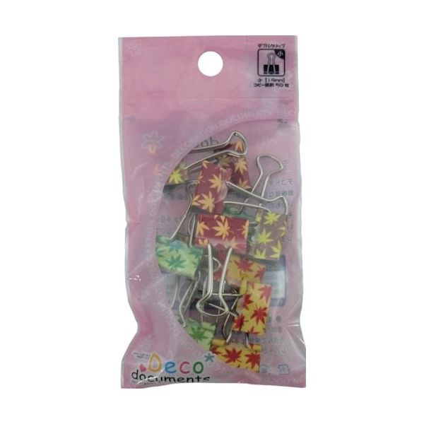 サンケーキコム サンケー デコドキュメンツWクリップあきかほり(小)12個 DDB-AK3P 1セット(60個:12個×5パック)（直送品）