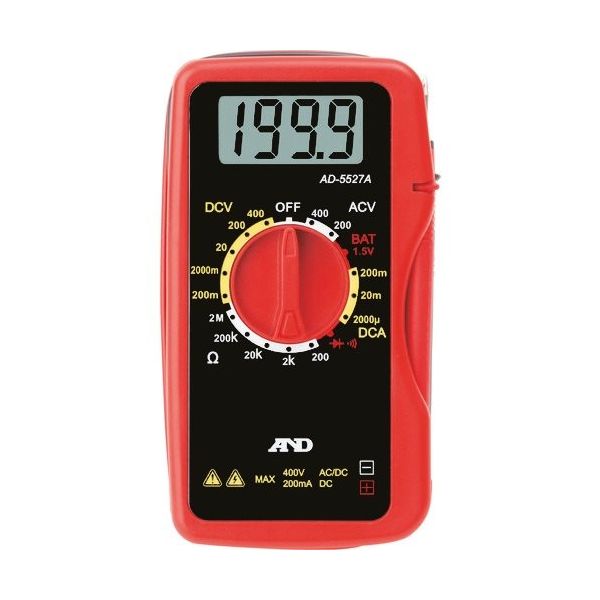 A&D デジタルマルチメータ AD5527A 一般(ISO)校正付(検査成績書+トレサビリティ体系図) AD5527A-00A00 1台（直送品）