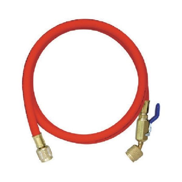 アサダ Asada 1/4 チャージングホースプラス2 ボールバルブ付 92cm 赤 Y29636 1本 852-1171（直送品）