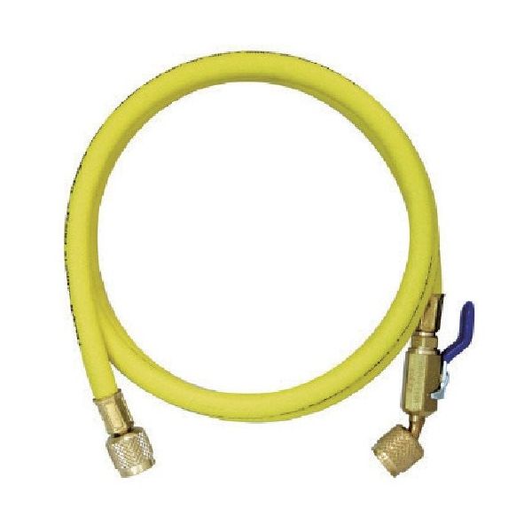 アサダ Asada 1/4 チャージングホースプラス2 ボールバルブ付 92cm 黄 Y29036 1本 852-1157（直送品）