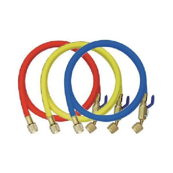 アサダ Asada R410A用チャージングホースプラス2 BV付 152cm 3P Y29995 1セット(3本) 852-1179（直送品）