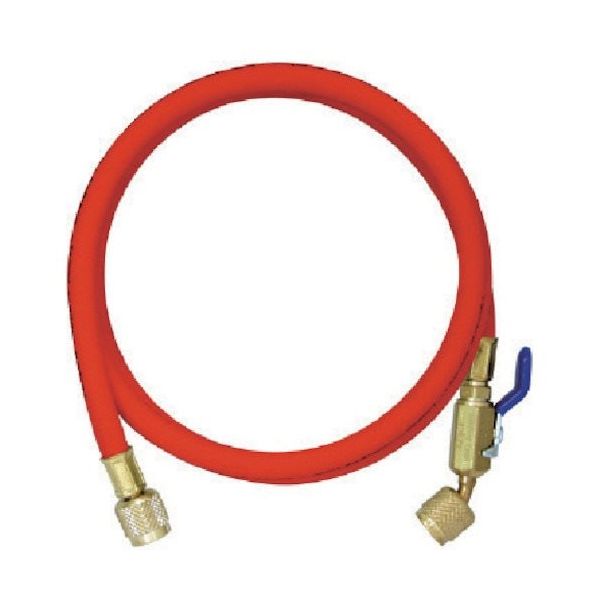 アサダ Asada R410A用チャージングホースプラス2 ボールバルブ付 152cm 赤 Y29605 1本 852-1169（直送品）