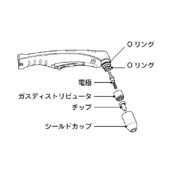 アサダ 電極 CUTマスター52・82・102用 PZ98215 1セット（5個） 851