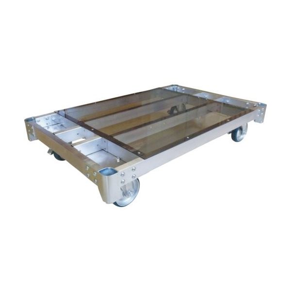 神戸車輌製作所 カンベ アルミ製平床運搬台車 ALH0960-150 1台 446-9474（直送品）