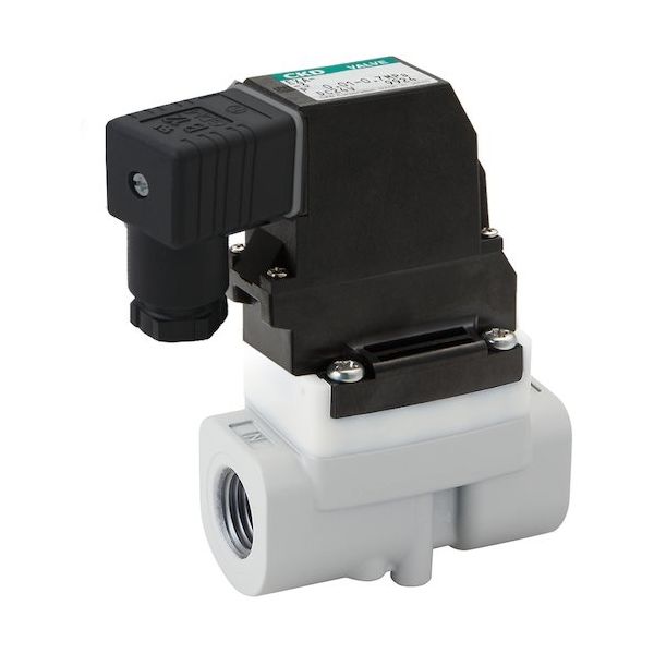 CKD 圧縮空気用パイロット式2ポート電磁弁 アルミボディ EXA-8A-02G-1 1個 453-4796（直送品）