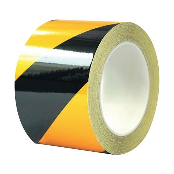 セーフラン安全用品 セーフラン 再帰反射ラインテープ 幅100mm×22m 黄/黒 14346 1巻 270-9708（直送品）