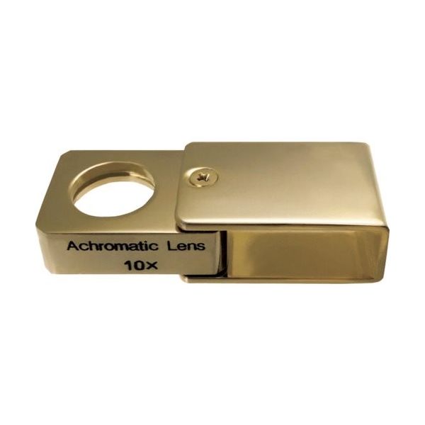 京葉光器 リーフ 宝石用 アクロマートルーペ ゴールド 10× ALB-10 1個 249-2552（直送品）