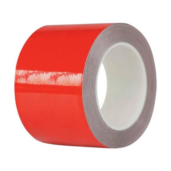 セーフラン安全用品 セーフラン 再帰反射ラインテープ 幅100mm×22m 赤 14343 1巻 270-9710（直送品）