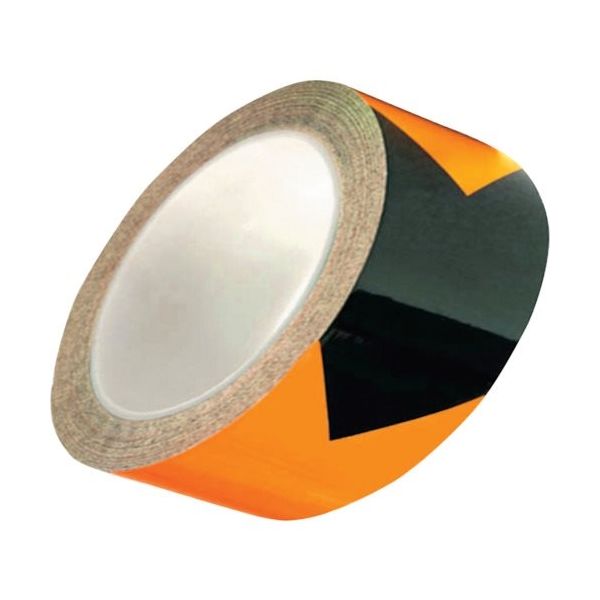 セーフラン安全用品 セーフラン 再帰反射ラインテープ 幅100mm×22m 黄/黒 V字 14350 1巻 270-9694（直送品）